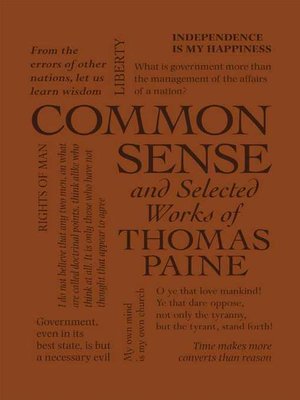 cover image of Common Sense and Selected Works of Thomas Paine